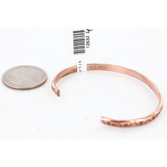 Handmade Certified Authentic Navajo Handstamped Handmade Copper Native American Bracelet 371033921574