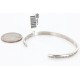 Handmade Certified Authentic Navajo Handstamped Handmade Nickel Native American Bracelet 390805405287