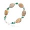 Delicate Certified Authentic Navajo .925 Sterling Silver Natural Turquoise Jasper Native American Bracelet 12974-1