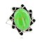 Delicate Navajo .925 Sterling Silver Certified Authentic Handmade Gaspeite Native American Ring 13115-3