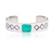 Diamond Nickel Certified Authentic Handmade Navajo Native American Natural Turquoise Cuff Bracelets 13019-9