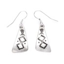 Dimond Sun .925 Starling Silver Certified Authentic Handmade Navajo Native American Earrings  27261-8