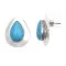 Drop .925 Sterling Silver Navajo Turquoise Earrings 18315-2