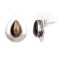 Drop .925 Starling Silver Certified Authentic Handmade Navajo Native American Tigers Eye Earrings  18315-1
