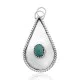 Drop Turquoise .925 Sterling Silver Navajo Native American Handmade Pendant 24553 Drop Turquoise .925 Sterling Silver Navajo Native American Handmade Pendant 24553