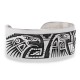 Eagle .925 Sterling Silver Certified Authentic Handmade Hopi Native American Cuff Bracelet 13229