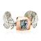 Feather Bird Certified Authentic Navajo Nickel Copper Inlaid Natural Turquoise Black Onyx Mother of Pearl Native American Bracelet 12837-3