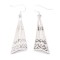 Feather Buffalo Teepee .925 Starling Silver Certified Authentic Handmade Navajo Native American Earrings  27265-1