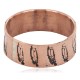 Feather Handmade Certified Authentic Navajo Native American Pure Copper Ring 17093-4