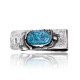 Feather Natural Turquoise .925 Sterling Silver and Nickel Certified Authentic Handmade Navajo Native American Money Clip 11271