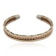 Feather Navajo Handmade Certified Authentic Pure Copper Brass Native American Bracelet 13008-2