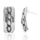 Feather Nickel Navajo Native American Handmade Stud Earrings 27259-7 Feather Nickel Navajo Native American Handmade Stud Earrings 27259-7