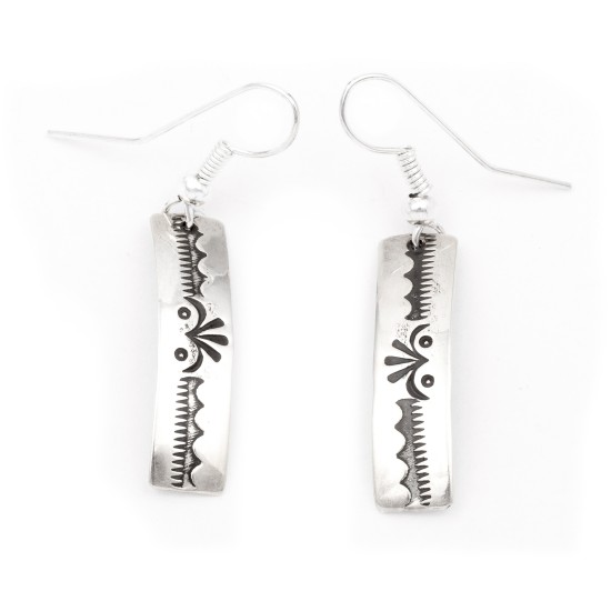 Flower.925 Sterling Silver Certified Authentic Handmade Navajo Native American Earrings 27259-3
