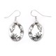 Flower Bear Paw .925 Starling Silver Certified Authentic Handmade Navajo Native American Earrings  27260-7