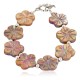 Flower Certified Authentic Navajo Nickel Shell Native American Bracelet 13035-5