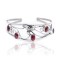 Flower Opal .925 Sterling Silver Certified Authentic Navajo Native American Handmade Cuff Bracelet 13109-1