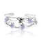 Flower Pink Opal .925 Sterling Silver Navajo Native American Handmade Cuff Bracelet 13109-2