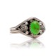 Gaspeite .925 Sterling Silver Certified Authentic Navajo Native American Handmade Ring 13204-5 Gaspeite .925 Sterling Silver Certified Authentic Navajo Native American Handmade Ring 13204-5