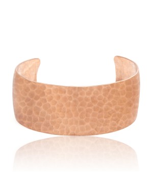 Hammered Copper Certified Authentic Navajo Native American Handmade Wide Cuff Bracelet 22218