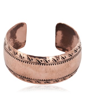 Hammered Handmade Navajo Certified Authentic Pure Copper Native American Bracelet 12955-7