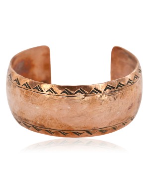 Hammered Mountain Handmade Certified Authentic Navajo Pure Copper Native American Bracelet 12868-5