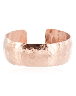 Hammered Pure Copper Navajo Handmade Certified Authentic Native American Bracelet 13004
