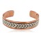 Handmade .925 Sterling Silver and Pure Copper Certified Authentic Navajo Native American Bracelet 12703-8