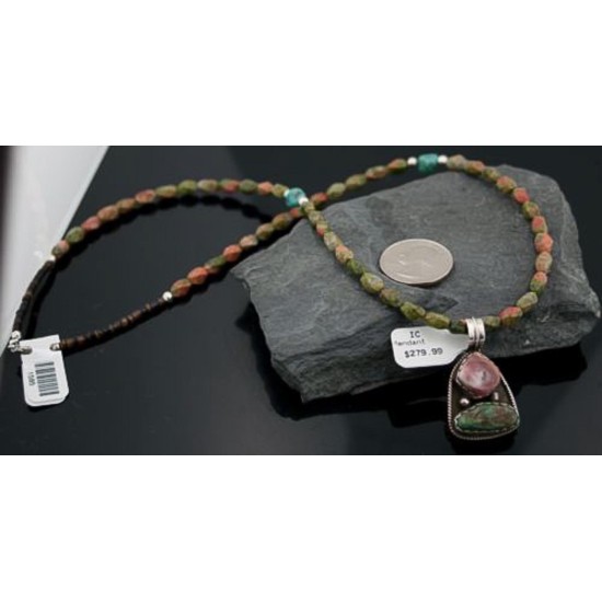 Handmade Certified Authentic Navajo .925 Sterling Silver Natural Turquoise Spiny Oyster Native American Necklace 390619935947