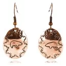 Handmade Bear Navajo Handstamped Handmade Copper Native American Earrings 390828621140