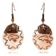 Handmade Bear Certified Authentic Navajo Handstamped Handmade Copper Native American Earrings 390828621140