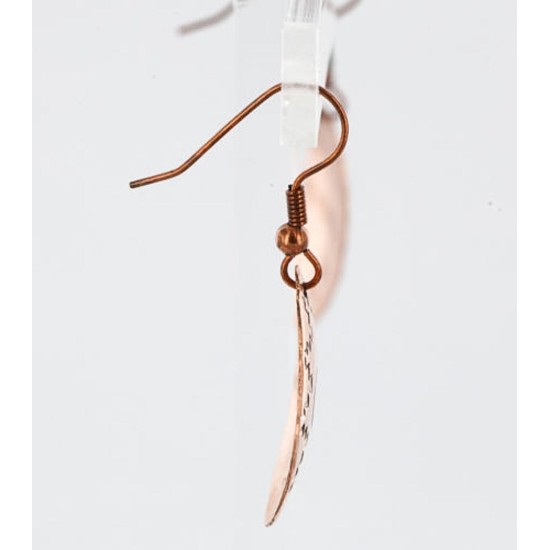 Handmade Bear Certified Authentic Navajo Handstamped Handmade Copper Native American Earrings 390828621140