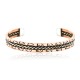 Handmade Bear Certified Authentic Navajo Pure Copper and Brass Native American Bracelet 12846-6