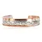 Handmade Bear Roanhorse Navajo Pure .925 Sterling Silver Copper Native American Bracelet 12770-000