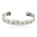 Handmade Bear paw Certified Authentic Navajo .925 Sterling Silver Baby Native American Bracelet 1 12853-6