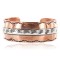 Handmade Bear Paw Certified Authentic Navajo Pure .925 Sterling Silver Copper Native American Bracelet 12899-4