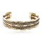Handmade Bear paw Sun Certified Authentic Navajo Pure Copper and Brass Native American Bracelet 12845-1