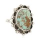 Handmade Certified Authentic .925 Sterling Silver Natural Turquoise Navajo Native American Ring 18259-2