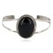 Handmade Certified Authentic .925 Sterling Silver Navajo Natural Black Onyx Native American Bracelet 13145