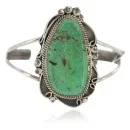Handmade .925 Sterling Silver Navajo Natural Turquoise Native American Cuff Bracelet 13149