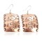 Handmade Certified Authentic Bear Feather Navajo Handstamped Pure Copper Dangle Native American Earrings 18088