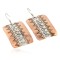 Handmade Certified Authentic Bear Navajo Handstamped Pure .925 Sterling Silver Copper Dangle Native American Earrings 27171-2