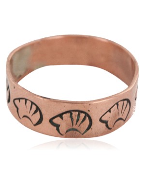 Handmade Certified Authentic Bear Navajo Native American Pure Copper Ring Size 10 1/2 17091-16