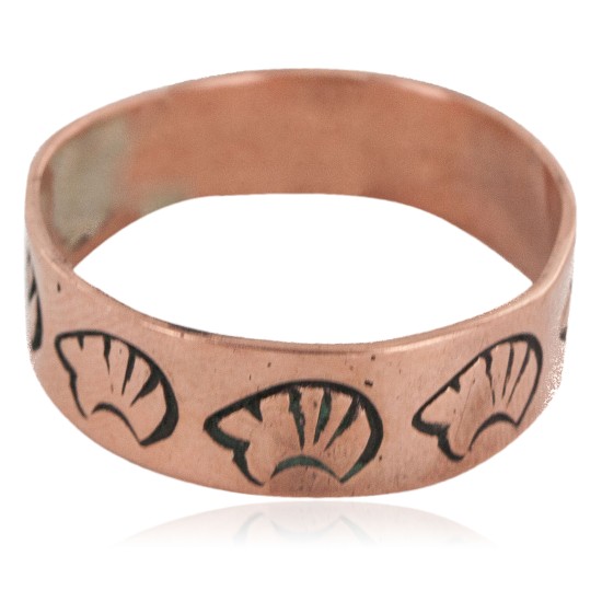Handmade Certified Authentic Bear Navajo Native American Pure Copper Ring Size 10 1/2 17091-16