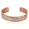 Handmade Certified Authentic Bear Navajo Pure .925 Sterling Silver and Copper Native American Bracelet 12762-21