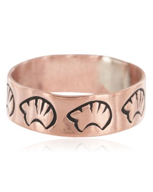 Handmade Certified Authentic Bear Navajo Pure Copper Native American Ring 17091-9