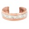 Handmade Certified Authentic Bear paw Navajo .925 Sterling Silver and Pure Copper Native American Bracelet 13098