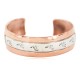 Handmade Certified Authentic Bear paw Navajo .925 Sterling Silver and Pure Copper Native American Bracelet 13098