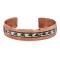 Handmade Certified Authentic Bear paw Navajo .925 Sterling Silver and Pure Copper Native American Bracelet 92020-1