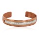 Handmade Certified Authentic Bear paw Navajo .925 Sterling Silver and Pure Copper Native American Bracelet  92020-2