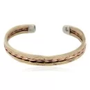 Handmade Bear Paw Navajo Pure Brass and Copper Native American Bracelet 12987-2